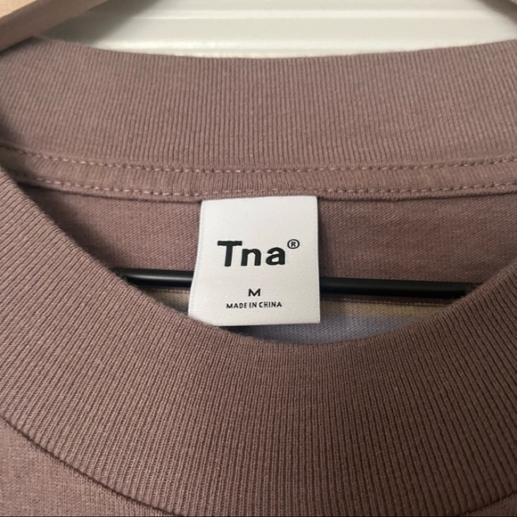 Aritzia TNA Ryer Longsleeve striped cropped - Picture 4 of 4